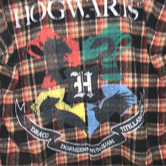 HARRY POTTER Womens Flannel Shirt Jacket Medium Wool Blend HOGWARTS NWOT - Picture 2 of 6